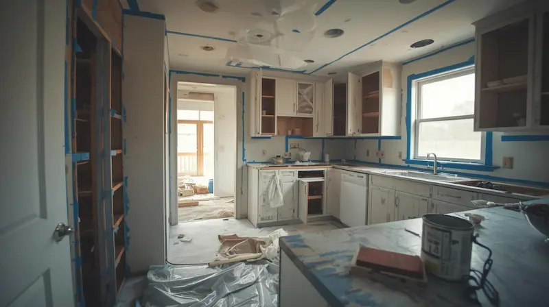 DIY kitchen renovation in progress